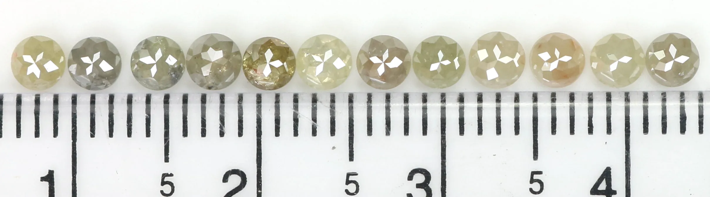 Natural Loose Rose Cut Diamond Grey Brown Color 1.61 CT 2.90 MM Round Rose Cut Shape Diamond L6382