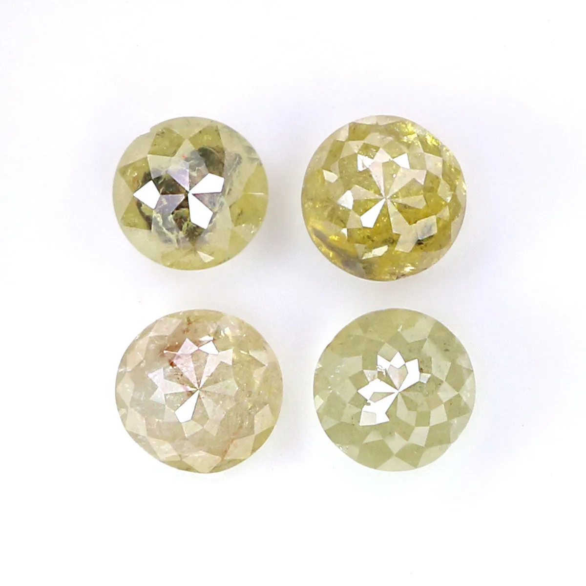 Natural Loose Rose Cut Grey Green Diamond Color 1.55 CT 4.00 MM Round Rose Cut Shape Diamond L5888