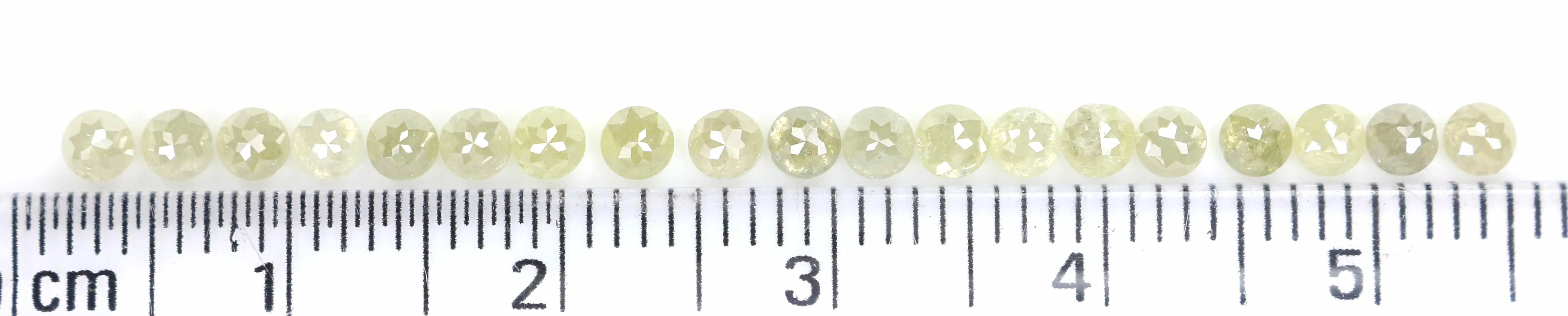 Natural Loose Rose Cut Grey Greenish Diamond Color 2.06 CT 2.60 MM Round Rose Cut Shape Diamond L5181