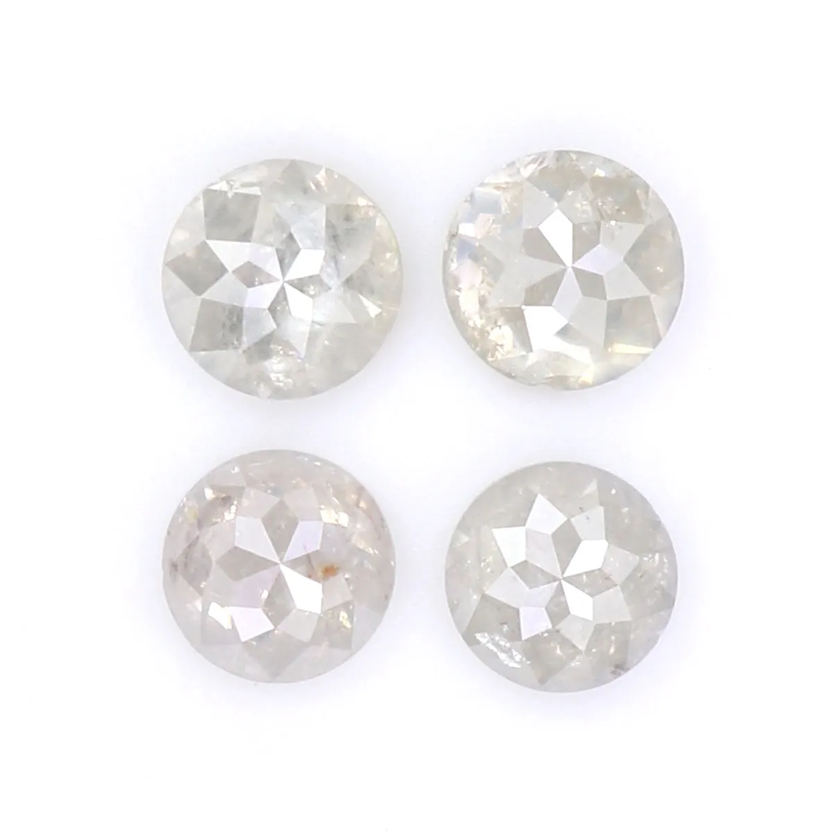 Natural Loose Rose Cut Salt And Pepper Diamond Grey Color 0.97 CT 3.50 MM Round Rose Cut Shape Diamond L6329