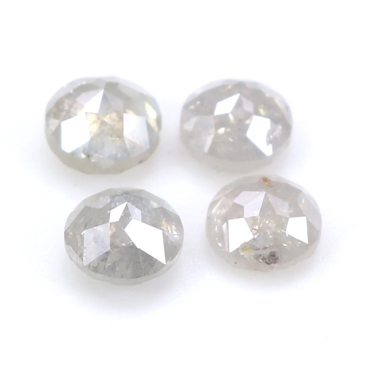 Natural Loose Rose Cut Salt And Pepper Diamond Grey Color 0.97 CT 3.50 MM Round Rose Cut Shape Diamond L6329