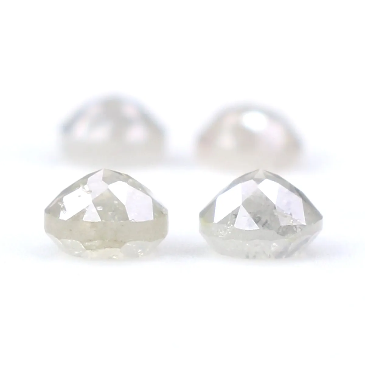 Natural Loose Rose Cut Salt And Pepper Diamond Grey Color 0.97 CT 3.50 MM Round Rose Cut Shape Diamond L6329