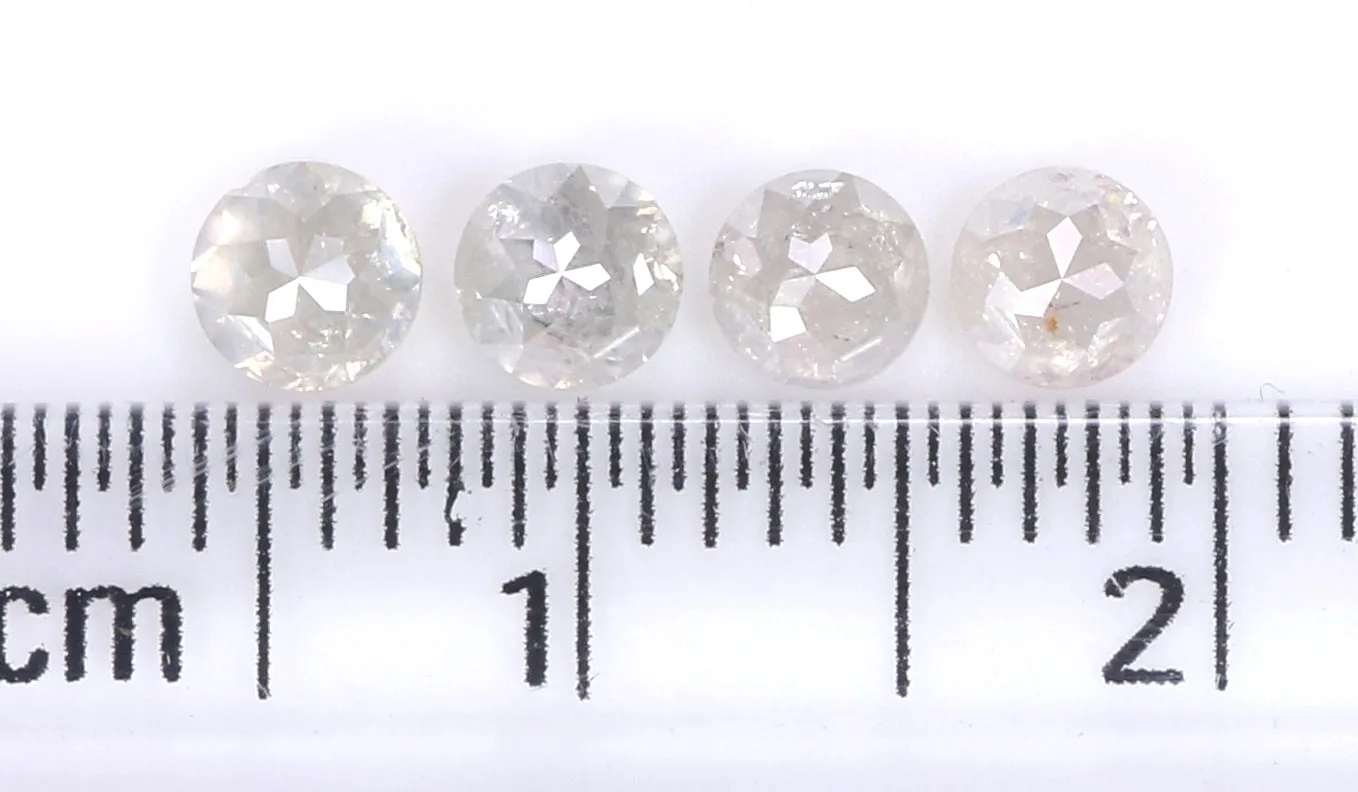 Natural Loose Rose Cut Salt And Pepper Diamond Grey Color 0.97 CT 3.50 MM Round Rose Cut Shape Diamond L6329