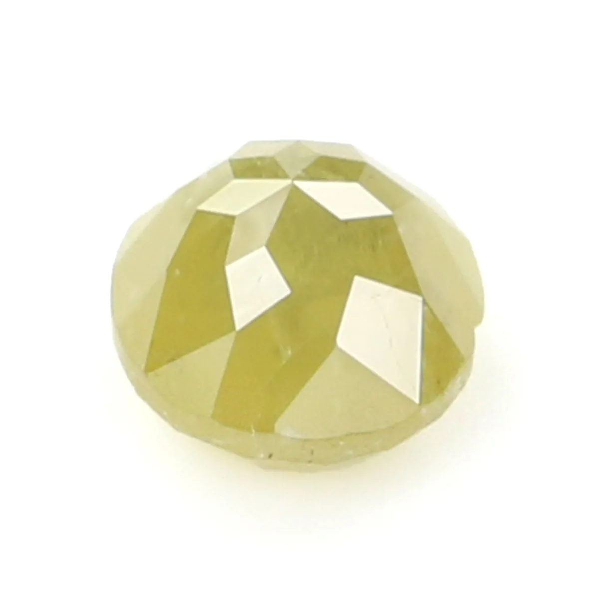 Natural Loose Rose Cut Yellow Green Diamond Color 0.55 CT 4.40 MM Round Rose Cut Shape Diamond KR1094