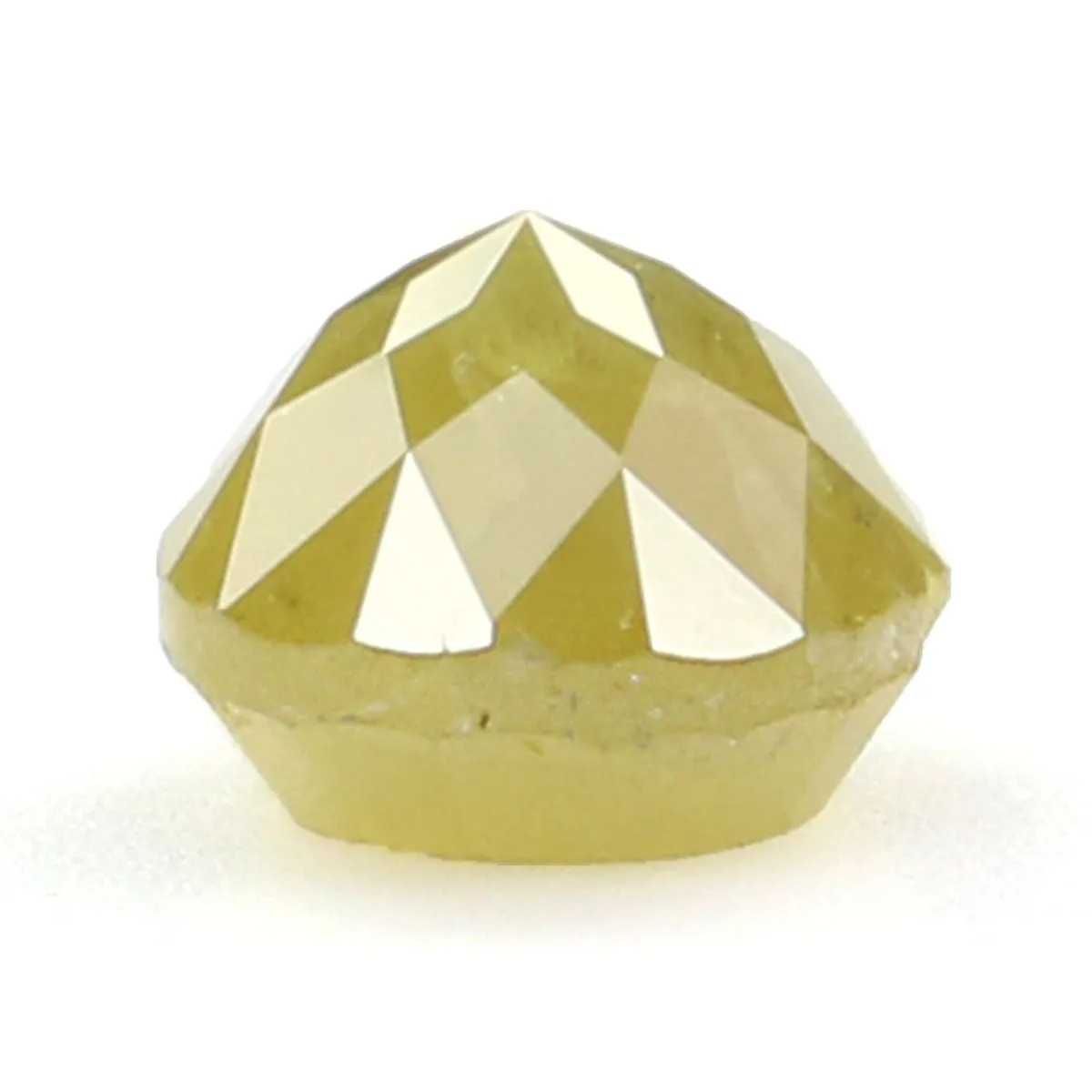 Natural Loose Rose Cut Yellow Green Diamond Color 0.55 CT 4.40 MM Round Rose Cut Shape Diamond KR1094