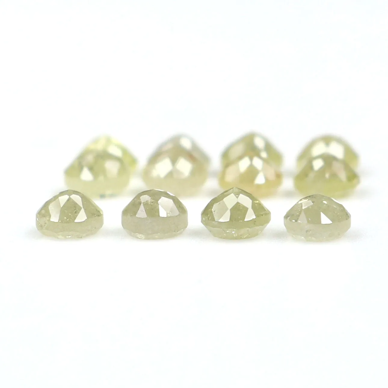 Natural Loose Round Rose Cut Light Yellow Color Diamond 1.31 CT 2.70 MM Round Rose Cut Shape Diamond L5628