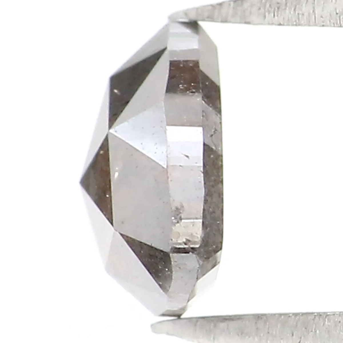 Natural Loose Triangle Salt And Pepper Diamond Black Grey Color 0.71 CT 6.05 MM Triangle Shape Rose Cut Diamond L8205