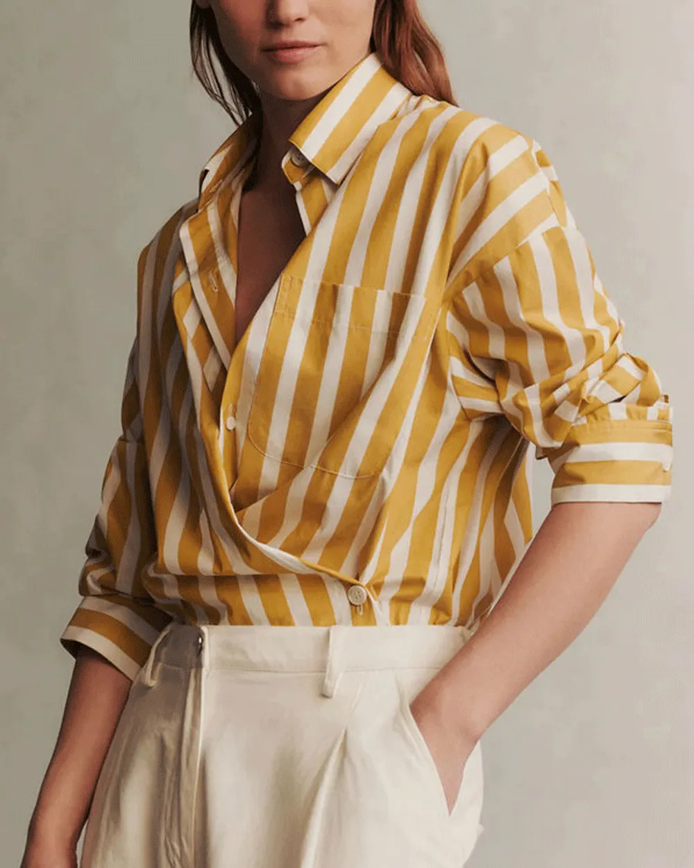 New Earl Awning Yellow Stripe Shirt