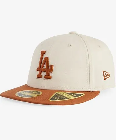 New Era Mens Light Beige 59FIFTY LA Dodgers brand-embroidered cotton-canvas baseball cap