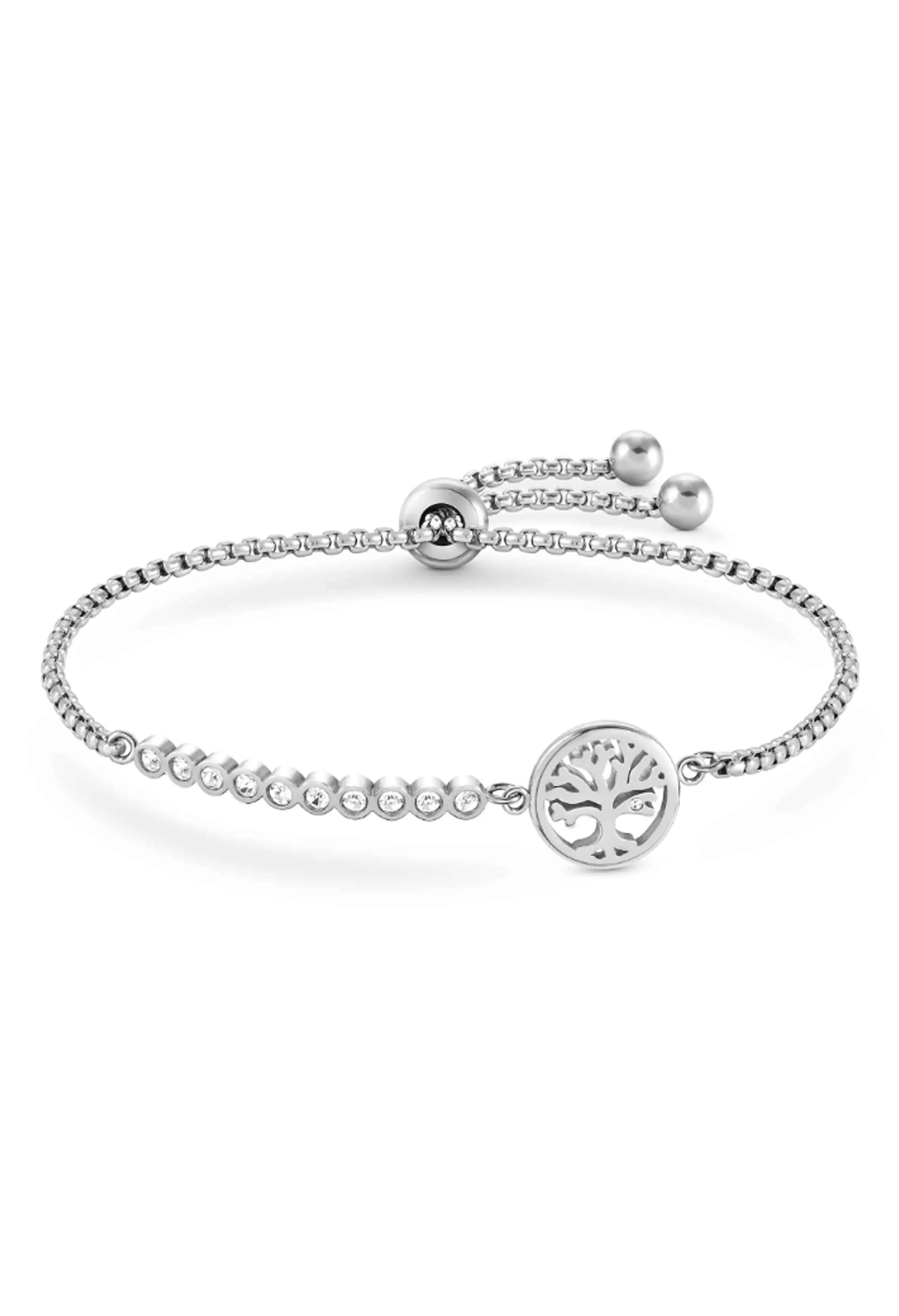 Nomination Milleluci Tree Of Life Clover Cubic Zirconia Bracelet Stainless Steel