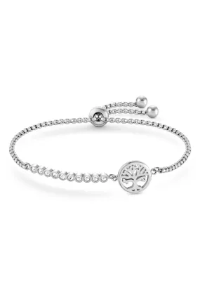 Nomination Milleluci Tree Of Life Clover Cubic Zirconia Bracelet Stainless Steel