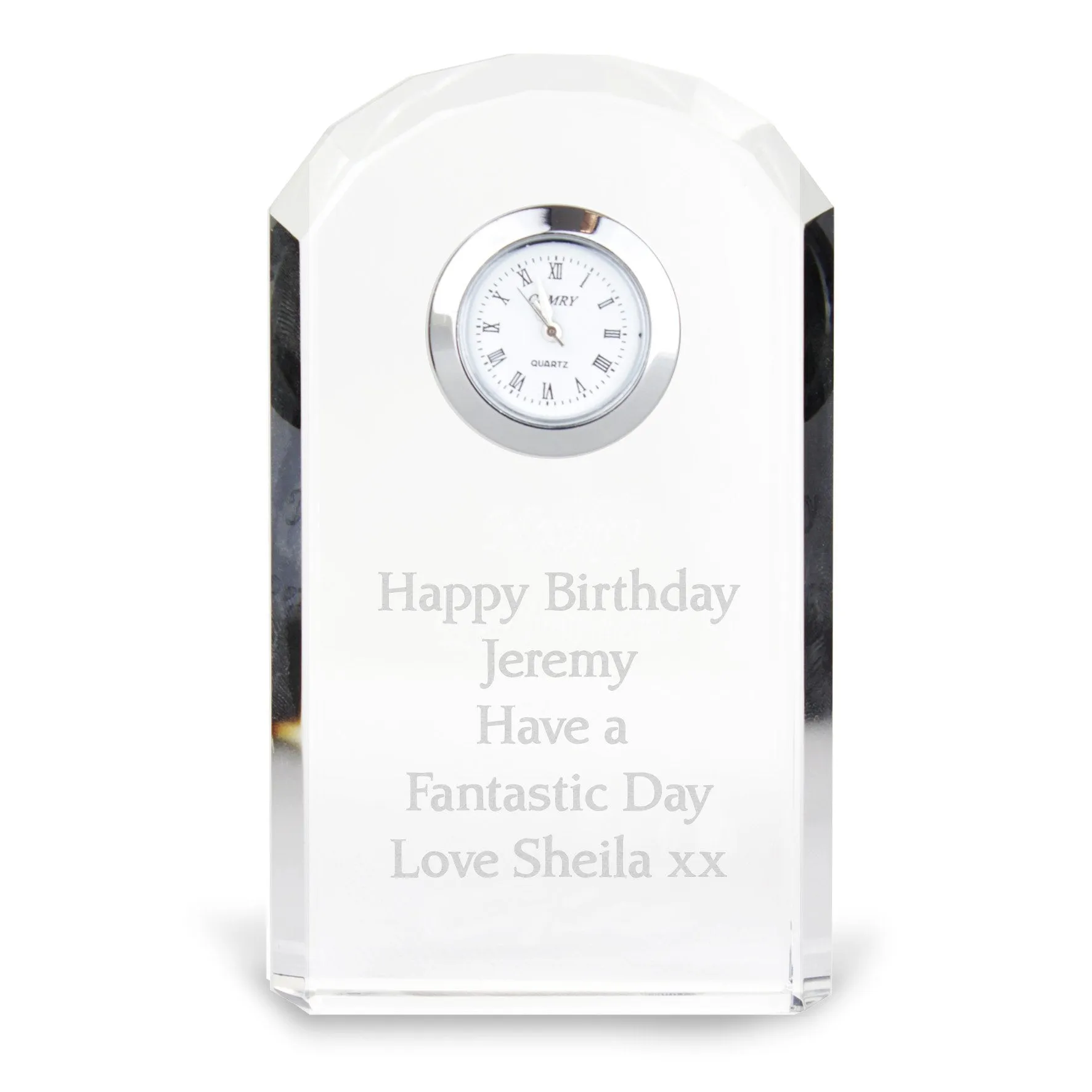 Personalised Crystal Clock