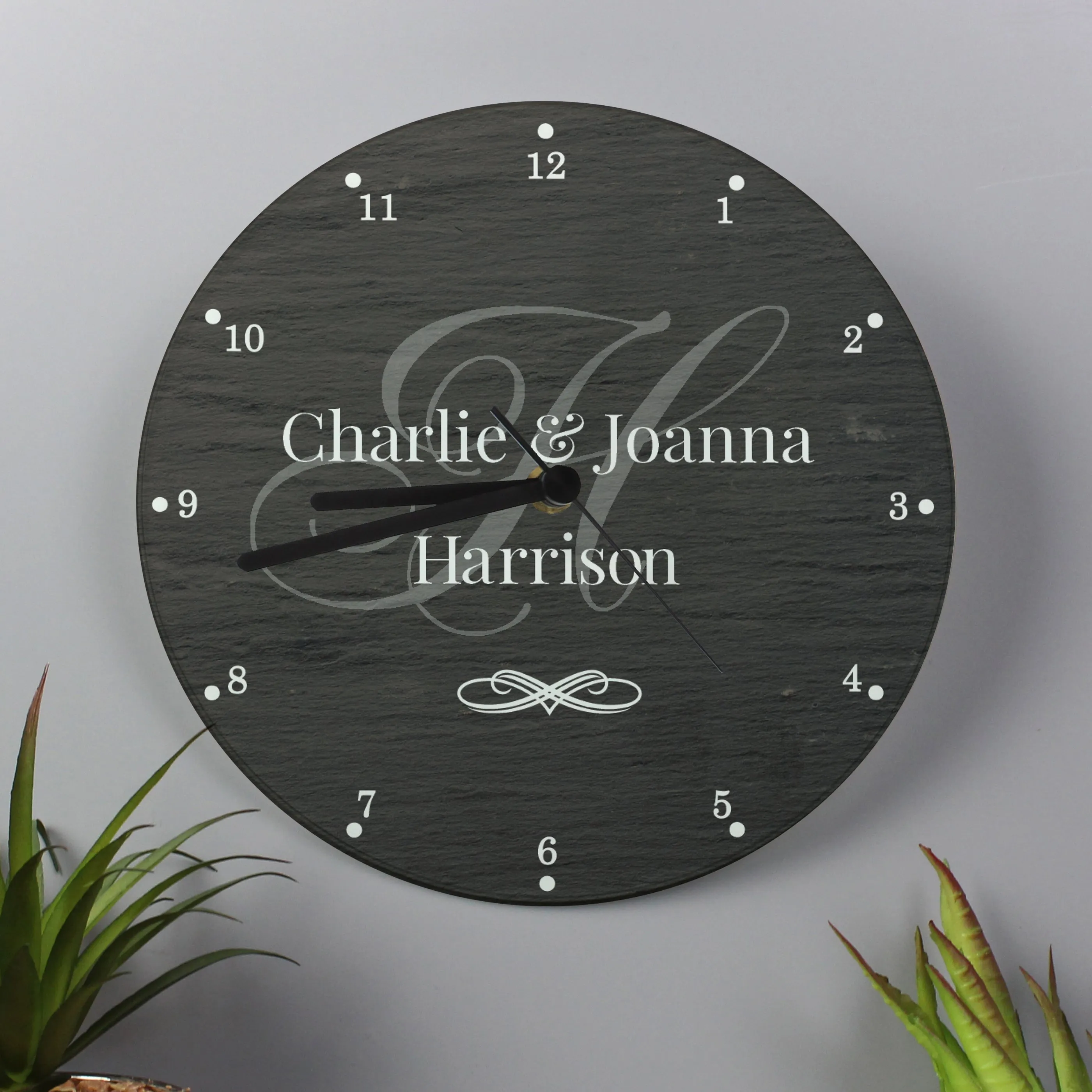 Personalised Family Glass Clock