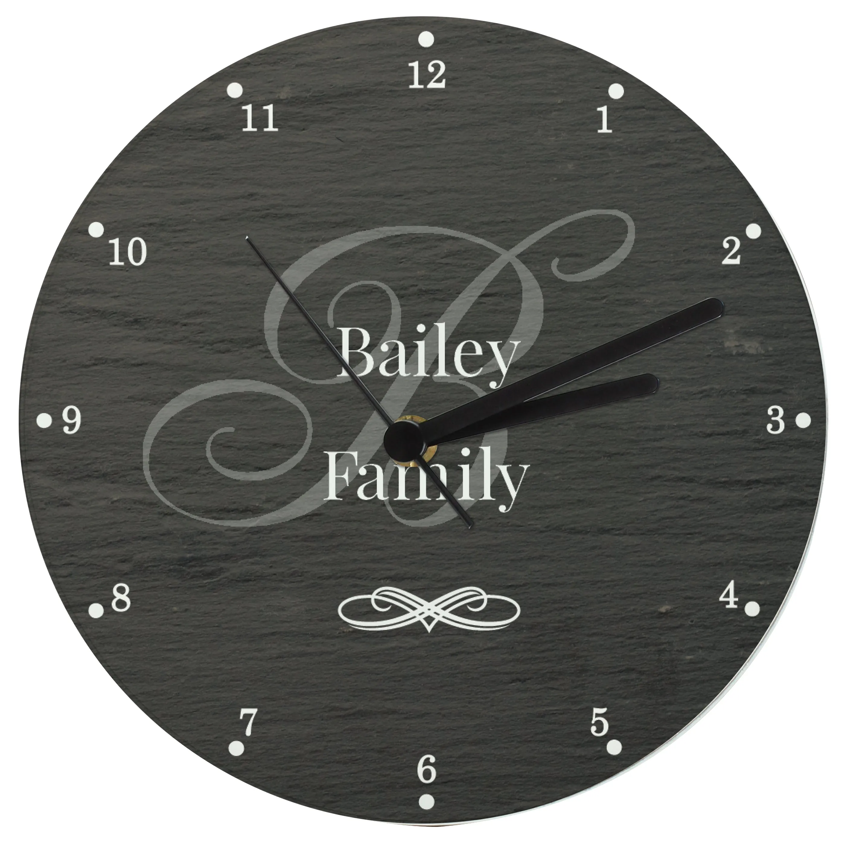 Personalised Family Glass Clock