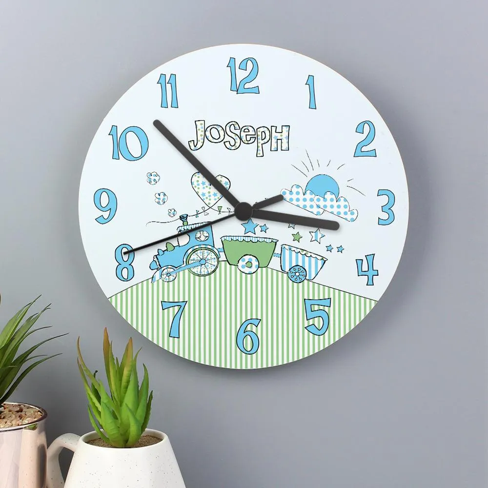 Personalised Whimsical Train Clock