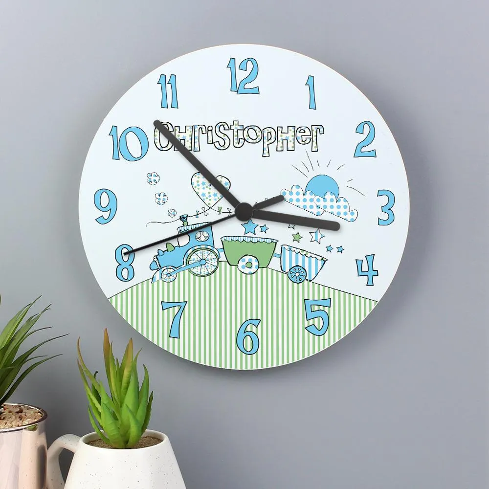 Personalised Whimsical Train Clock