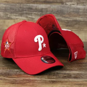 Philadelphia Phillies Metallic All Star Game MLB 2022 Side Patch 39Thirty Mesh FlexFit Cap | ASG 2022 Red 39Thirty Cap