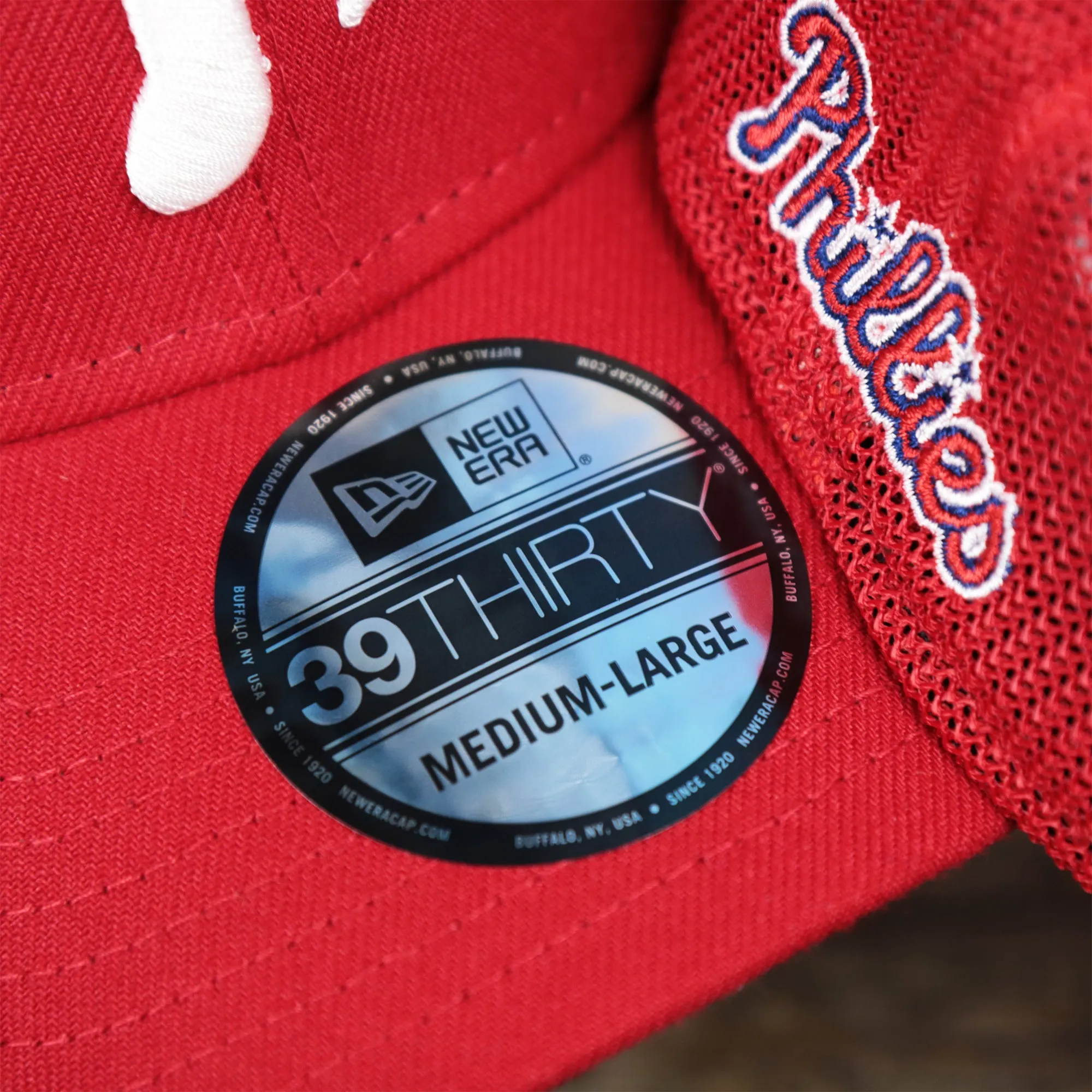 Philadelphia Phillies Metallic All Star Game MLB 2022 Side Patch 39Thirty Mesh FlexFit Cap | ASG 2022 Red 39Thirty Cap