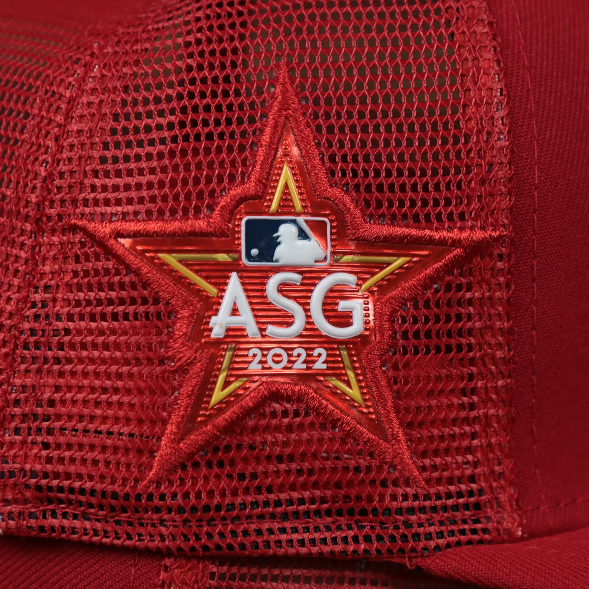 Philadelphia Phillies Metallic All Star Game MLB 2022 Side Patch 59Fifty Mesh Fitted Cap | ASG 2022 Red 59Fifty Cap