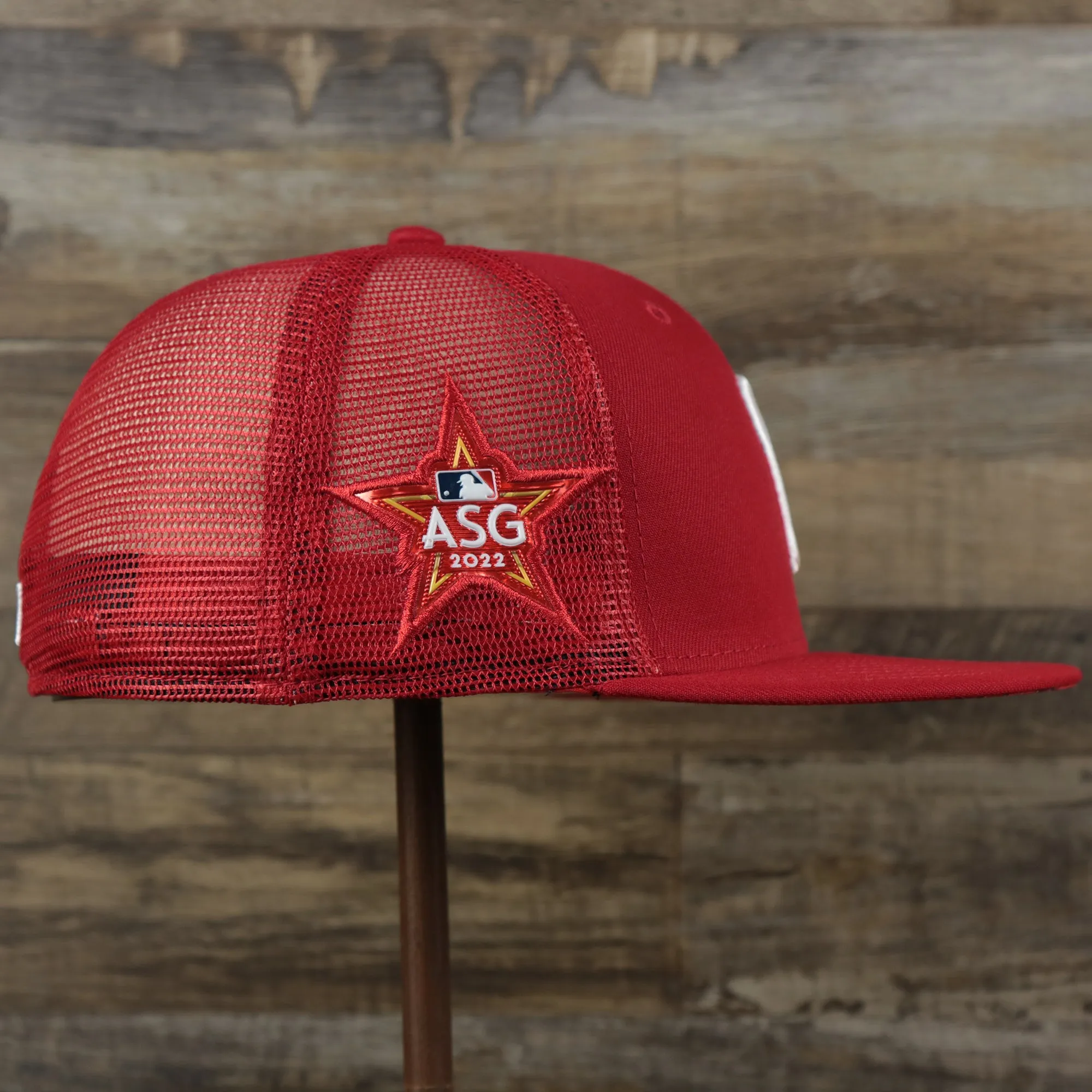 Philadelphia Phillies Metallic All Star Game MLB 2022 Side Patch 59Fifty Mesh Fitted Cap | ASG 2022 Red 59Fifty Cap