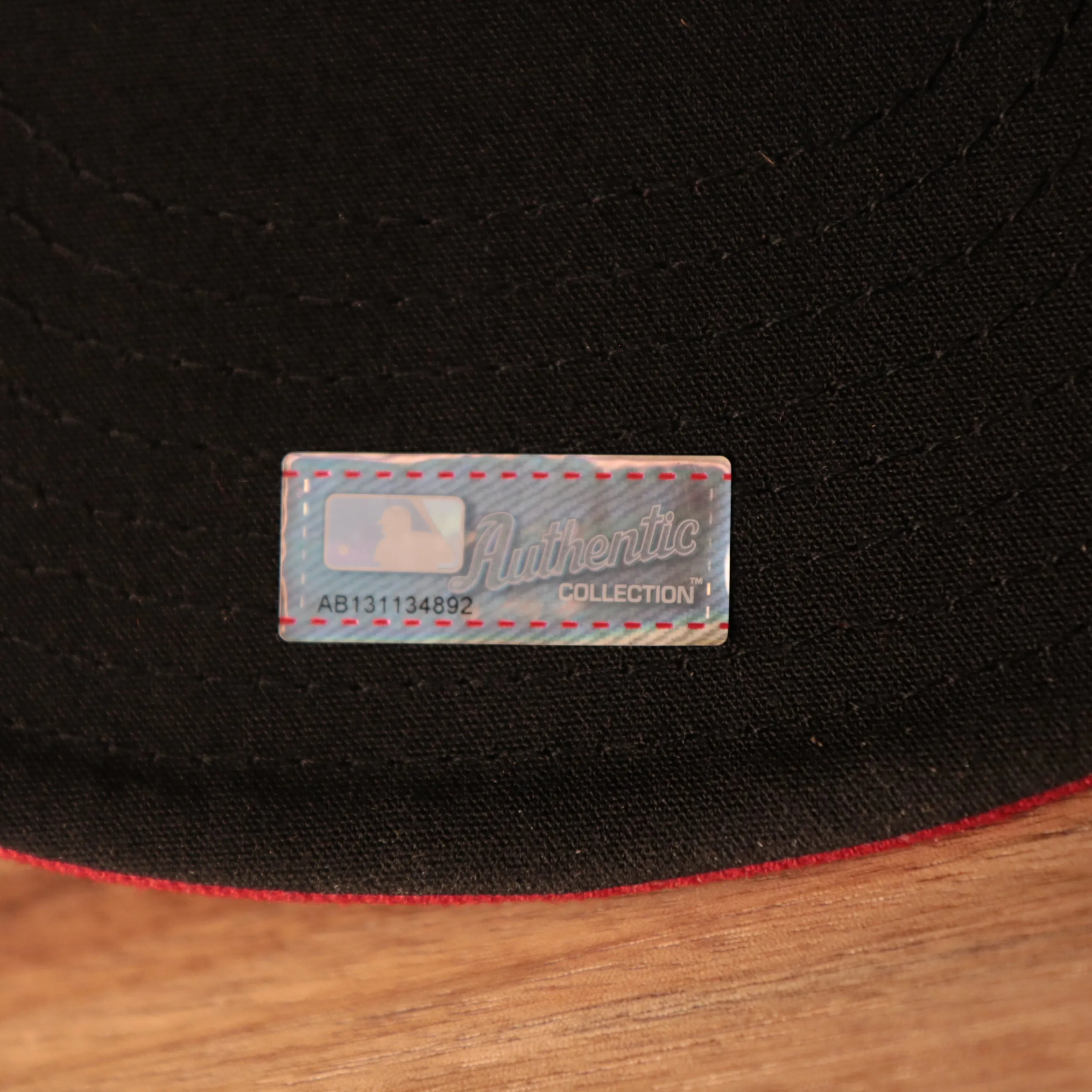 Phillies Black Bottom Youth Fitted Cap | Philadelphia Phillies Red/Blue Game Worn Black Under Brim Children's Fitted Hat