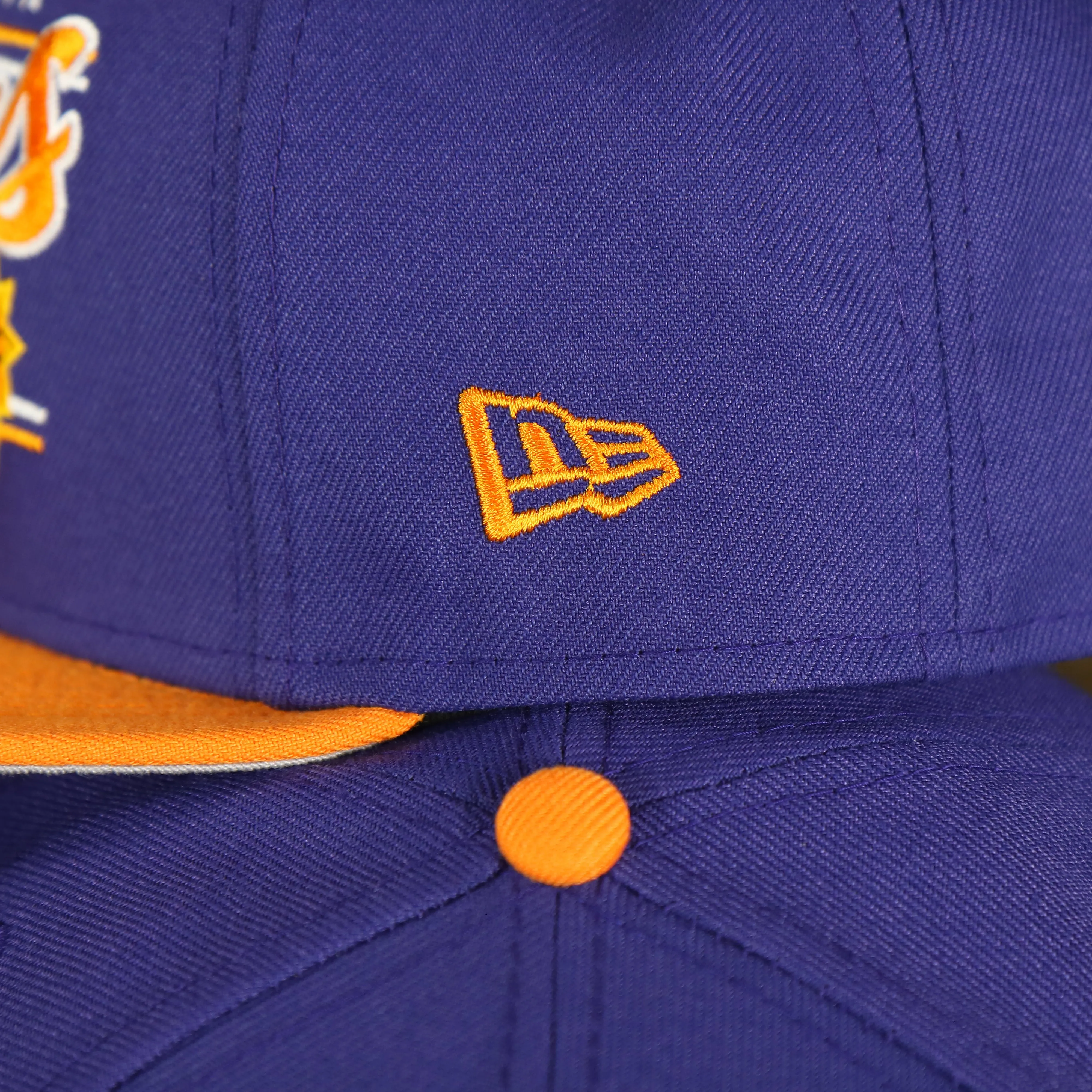 Phoenix Suns Team Script College Bar 9Fifty Snapback Hat | Purple/Orange Suns 950 Snap Cap