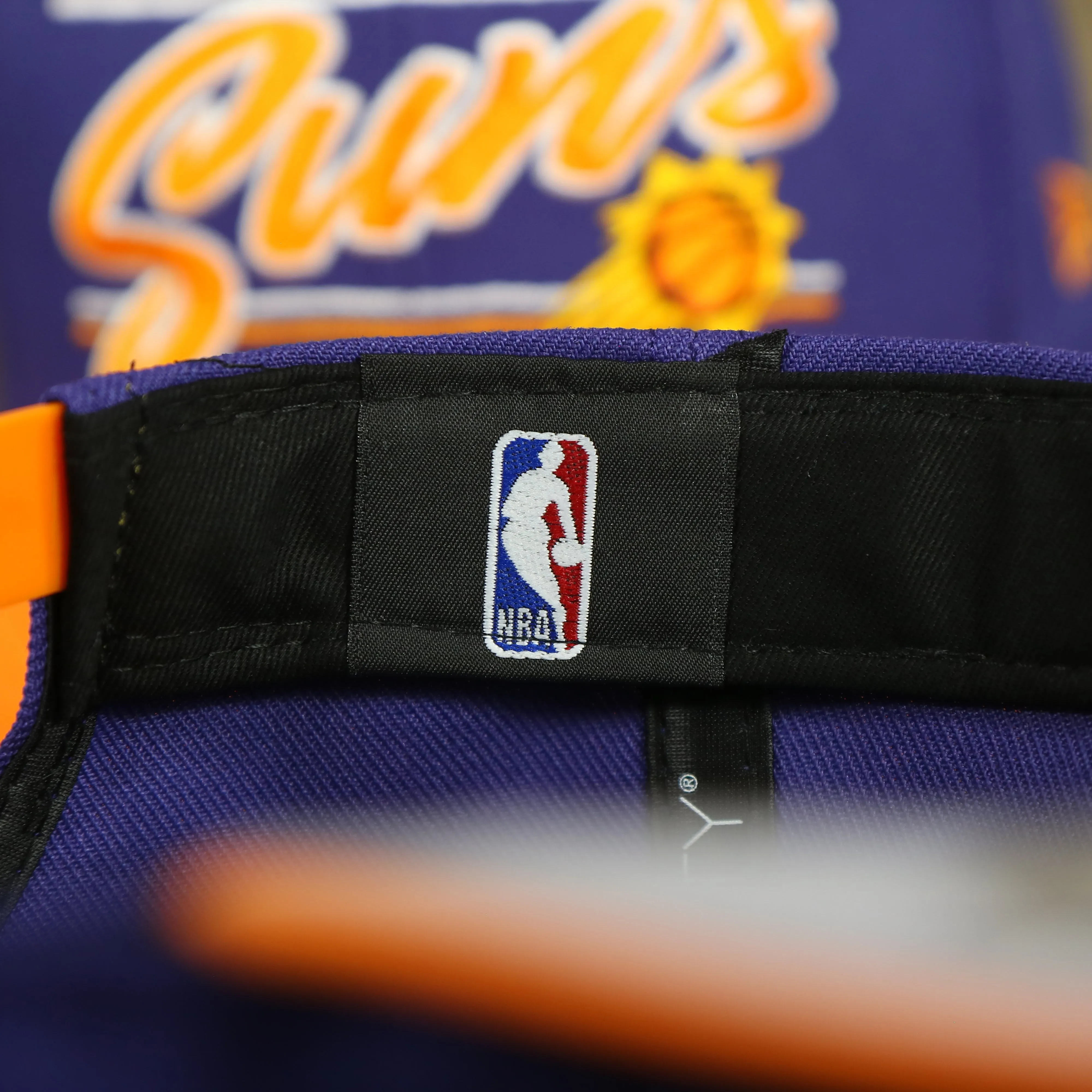 Phoenix Suns Team Script College Bar 9Fifty Snapback Hat | Purple/Orange Suns 950 Snap Cap