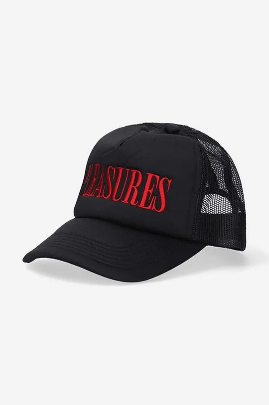 PLEASURES baseball cap Lithium Trucker black color