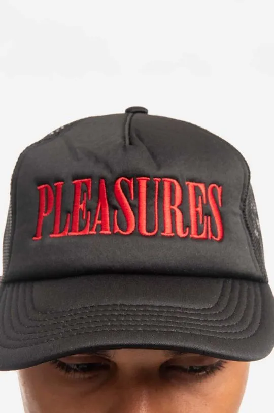 PLEASURES baseball cap Lithium Trucker black color