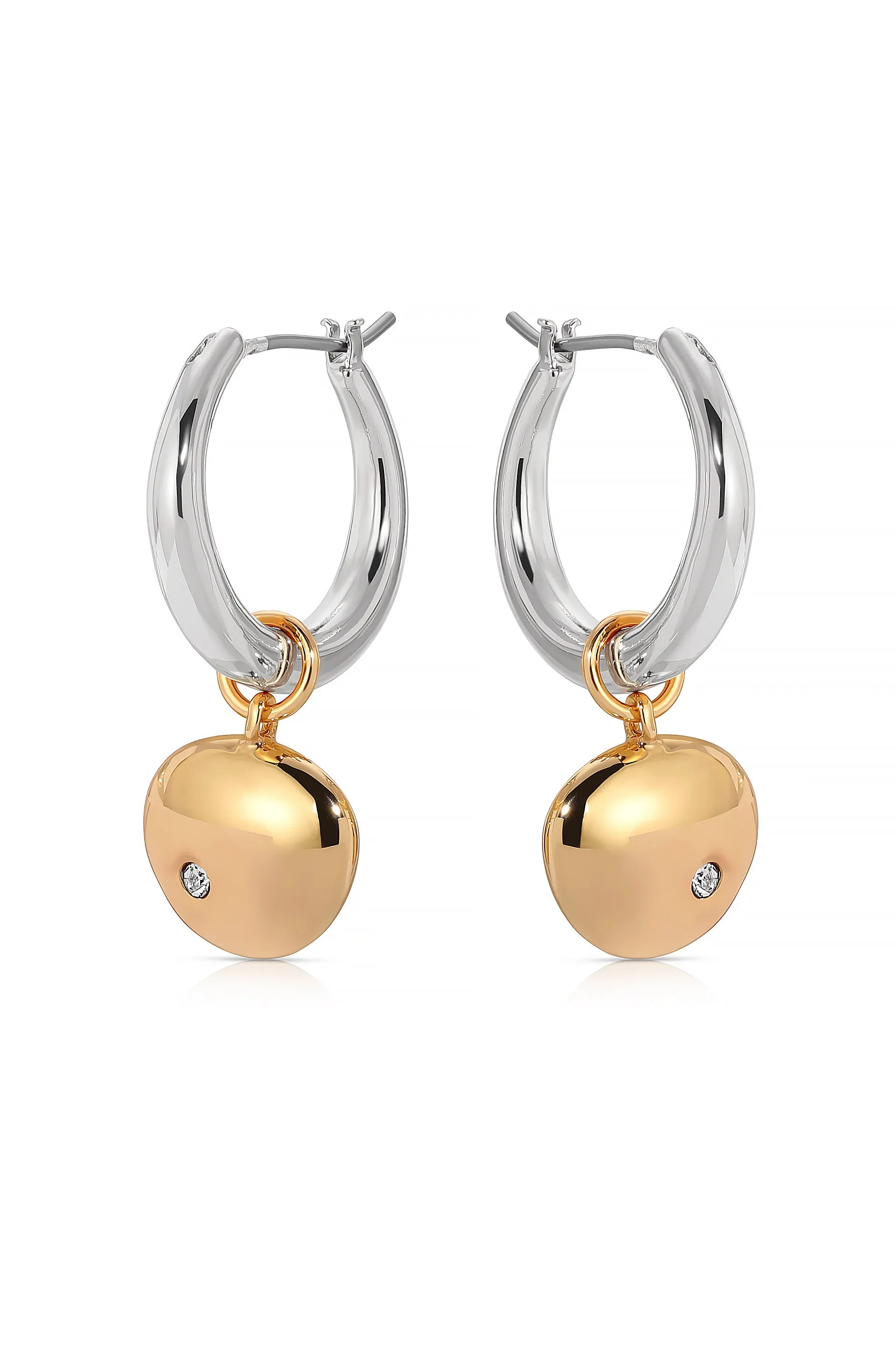 Polished Pebble Huggie Hoop Earrings