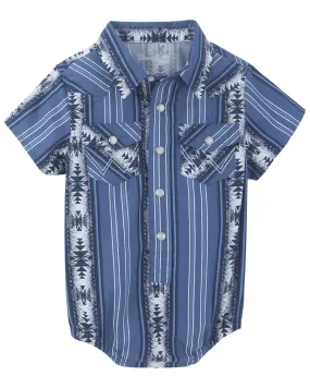 Product Name:  Wrangler Infant Boys' Southwestern Striped Short Sleeve Pearl Snap Onesie