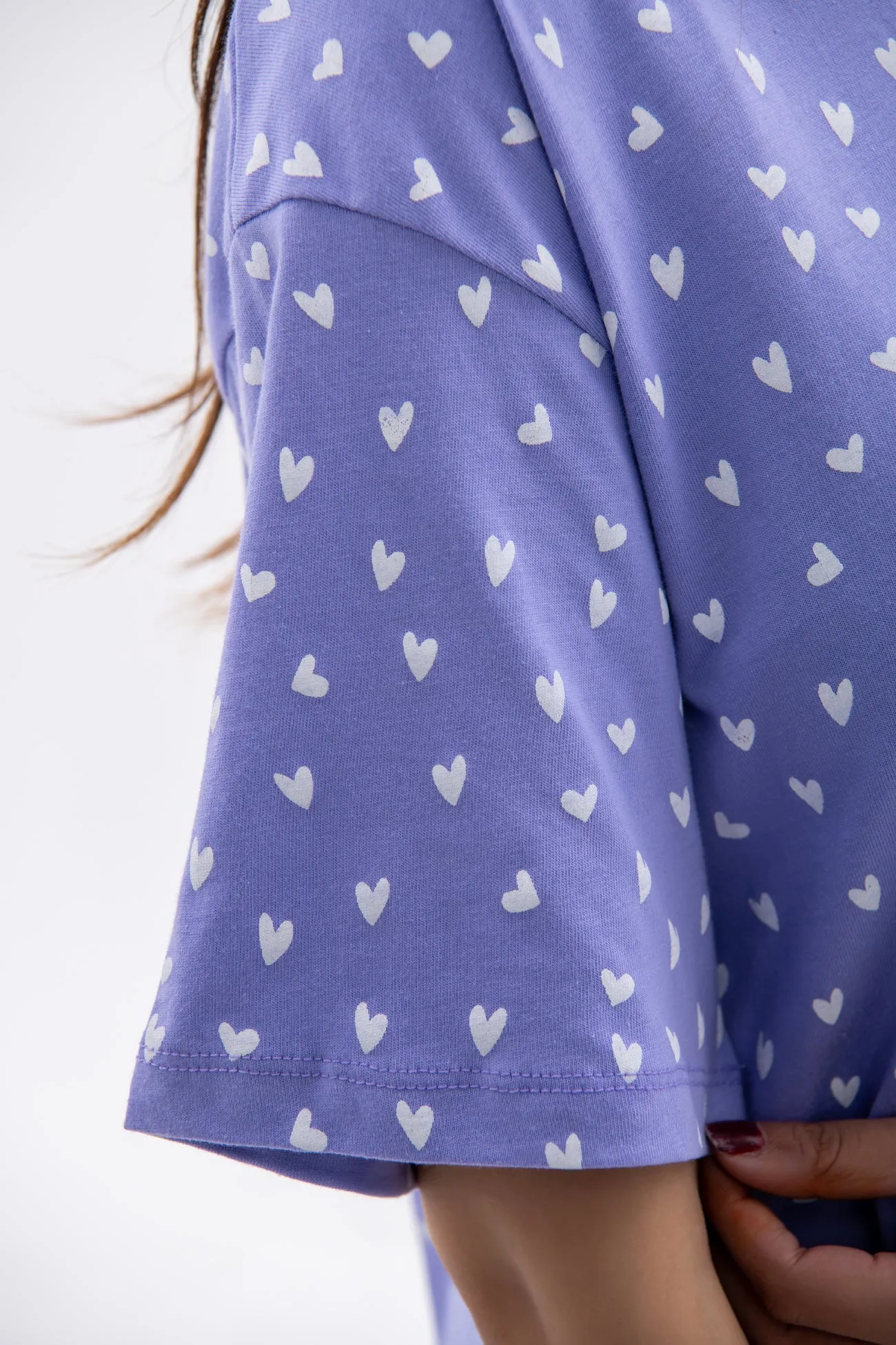 PURPLE HEART PJ'S SET