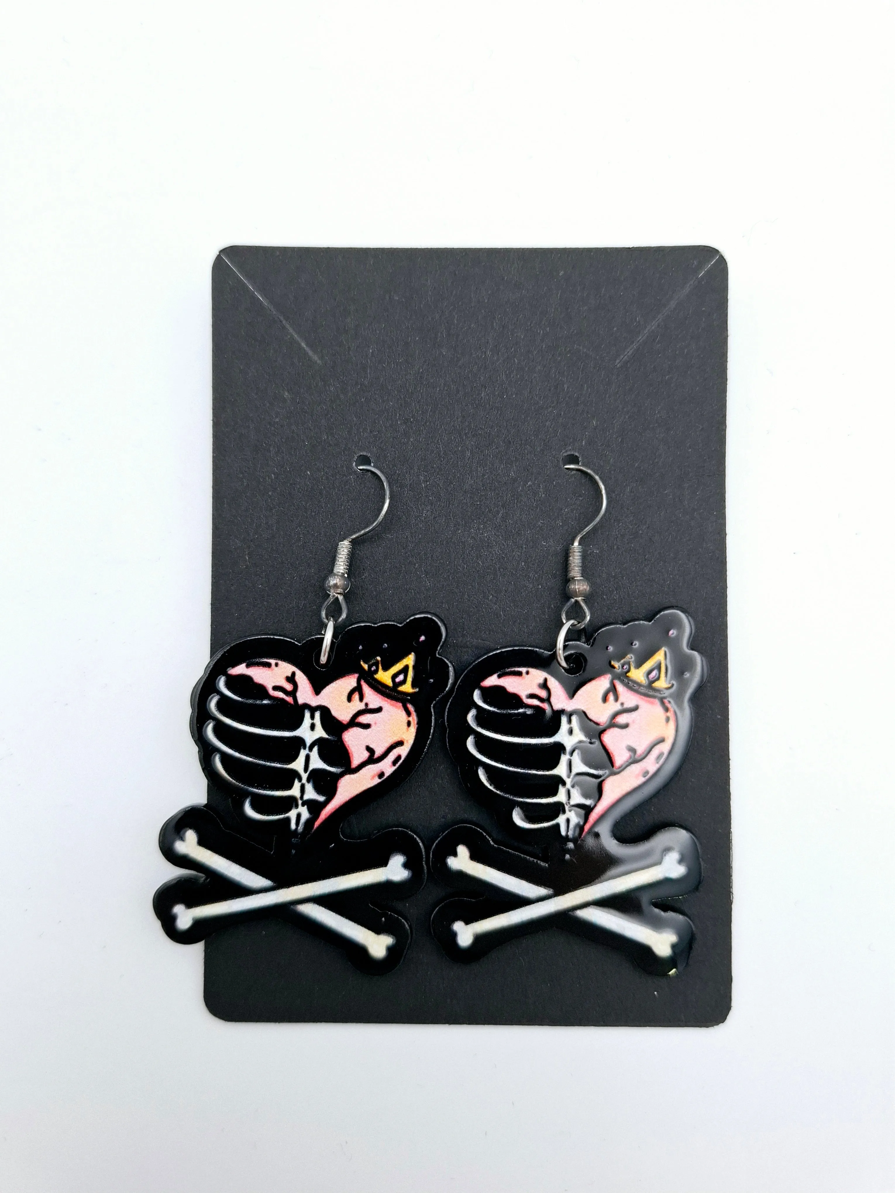 Rib Heart Earrings