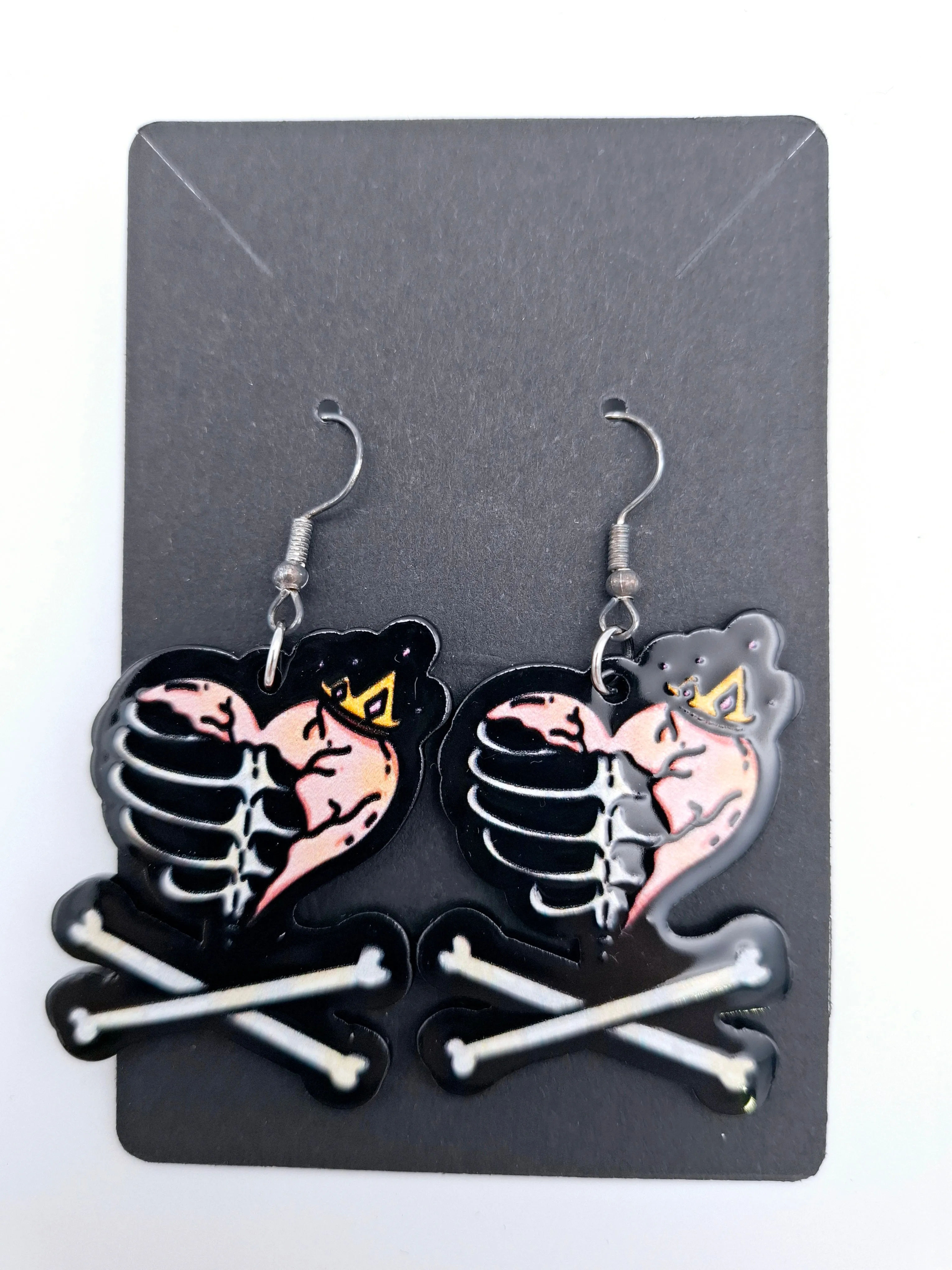 Rib Heart Earrings