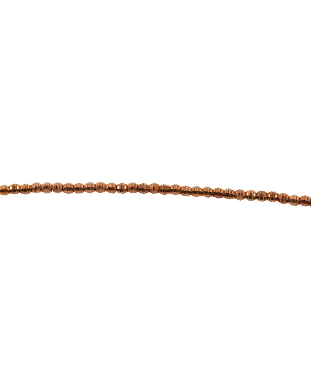 Rose Gold Diamond Cut Bead Bracelet