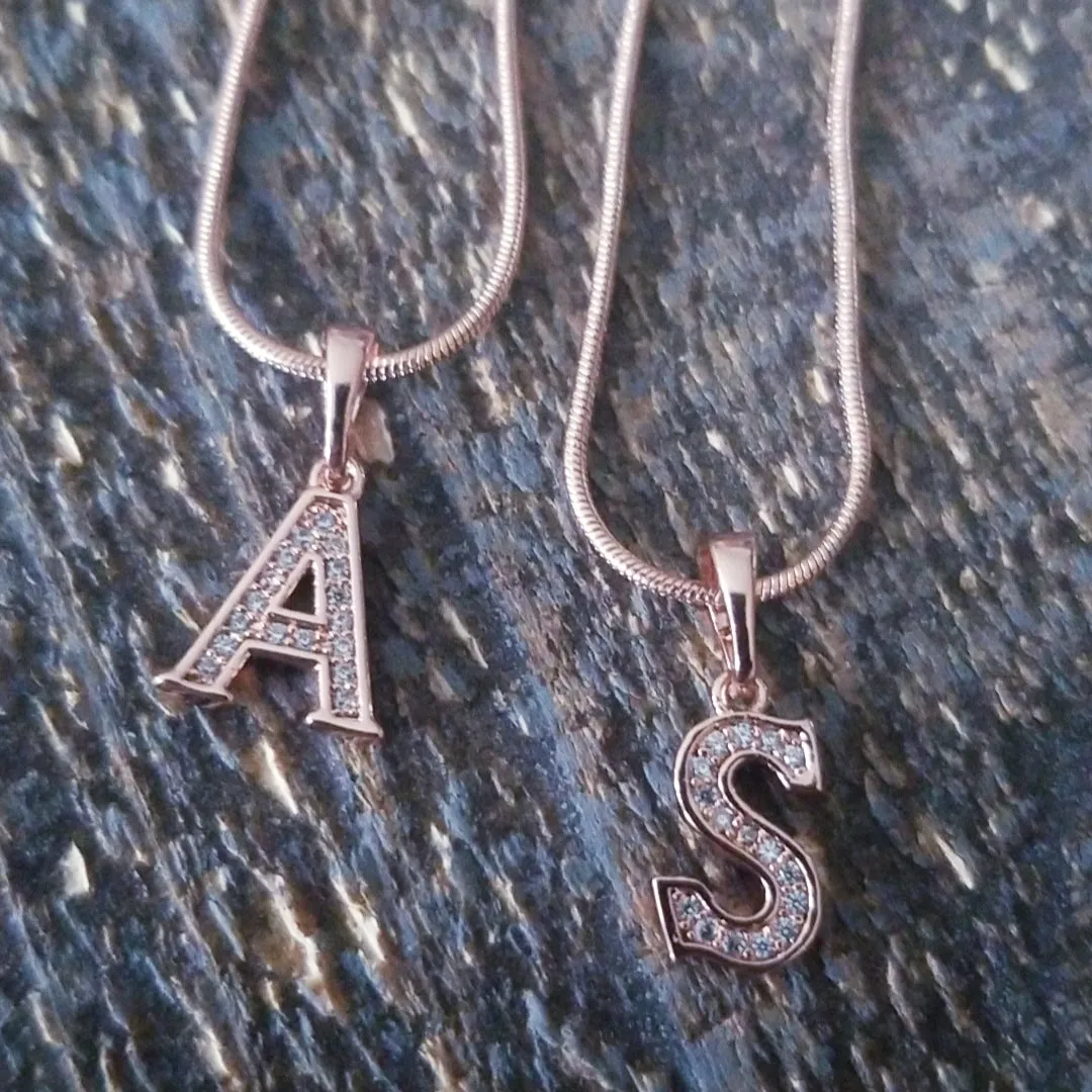 Rose Gold Letter Necklace