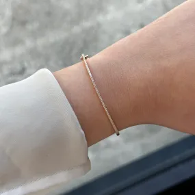 Rose Gold Micro Pave Diamond Bangle