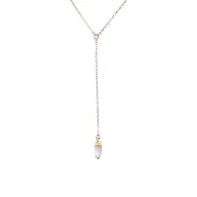 Rose Quartz Y Gold-Filled Necklace For Love