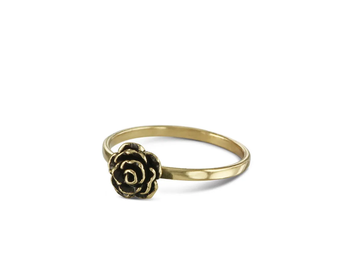 Rose Stacking Ring - Bronze