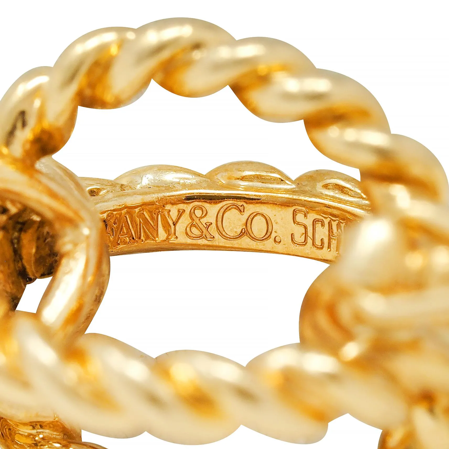 Schlumberger Tiffany & Co. 18 Karat Yellow Gold Circle Rope Bracelet