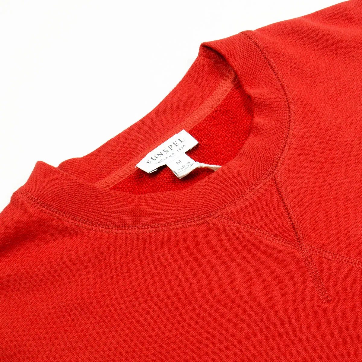 Sunspel - Loopback Sweatshirt - Persimmon Red