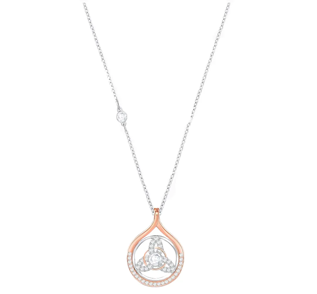 Swarovski HUMANIST TRINITY KNOT PENDANT, White, Mixed - 5353215