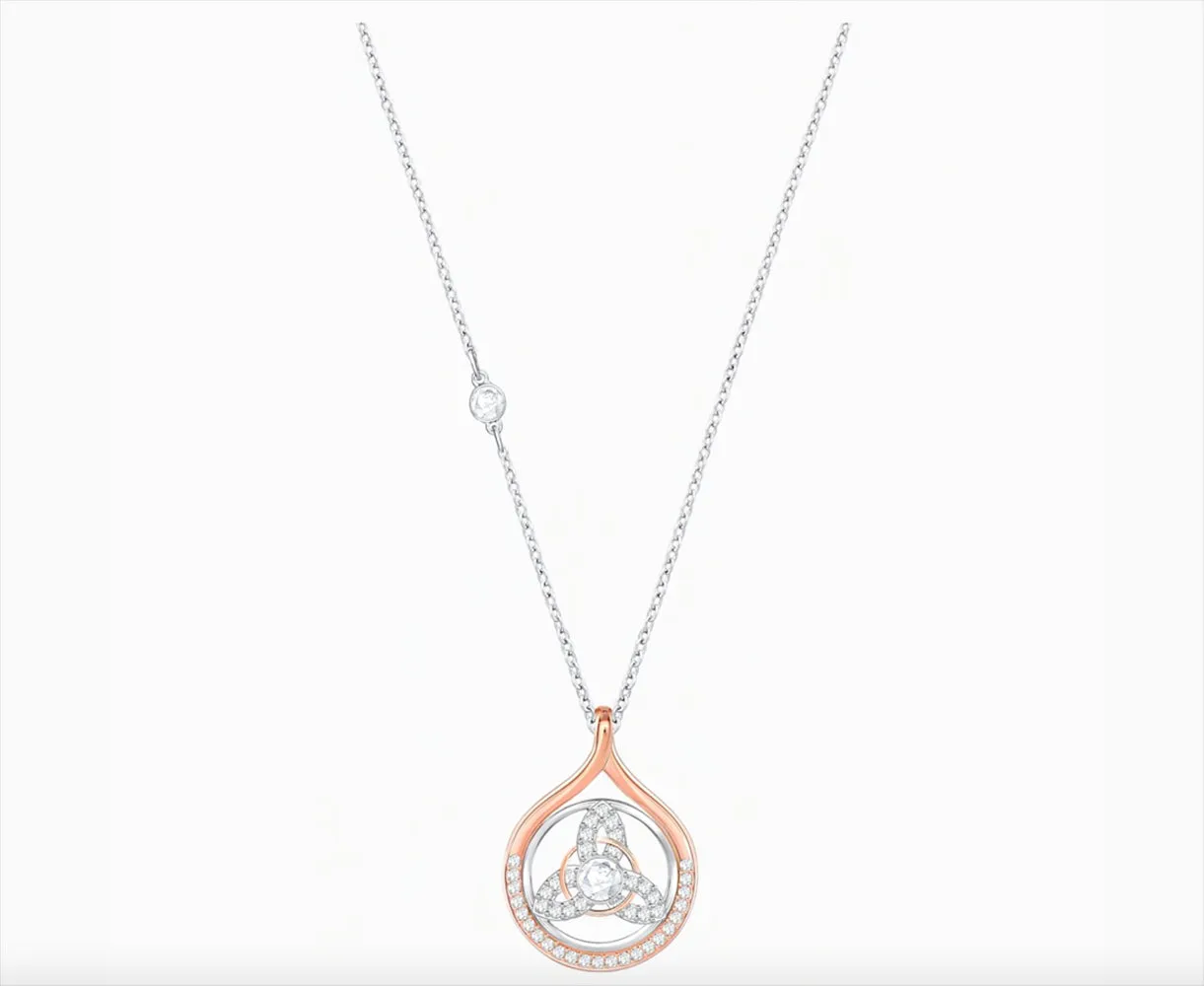 Swarovski HUMANIST TRINITY KNOT PENDANT, White, Mixed - 5353215