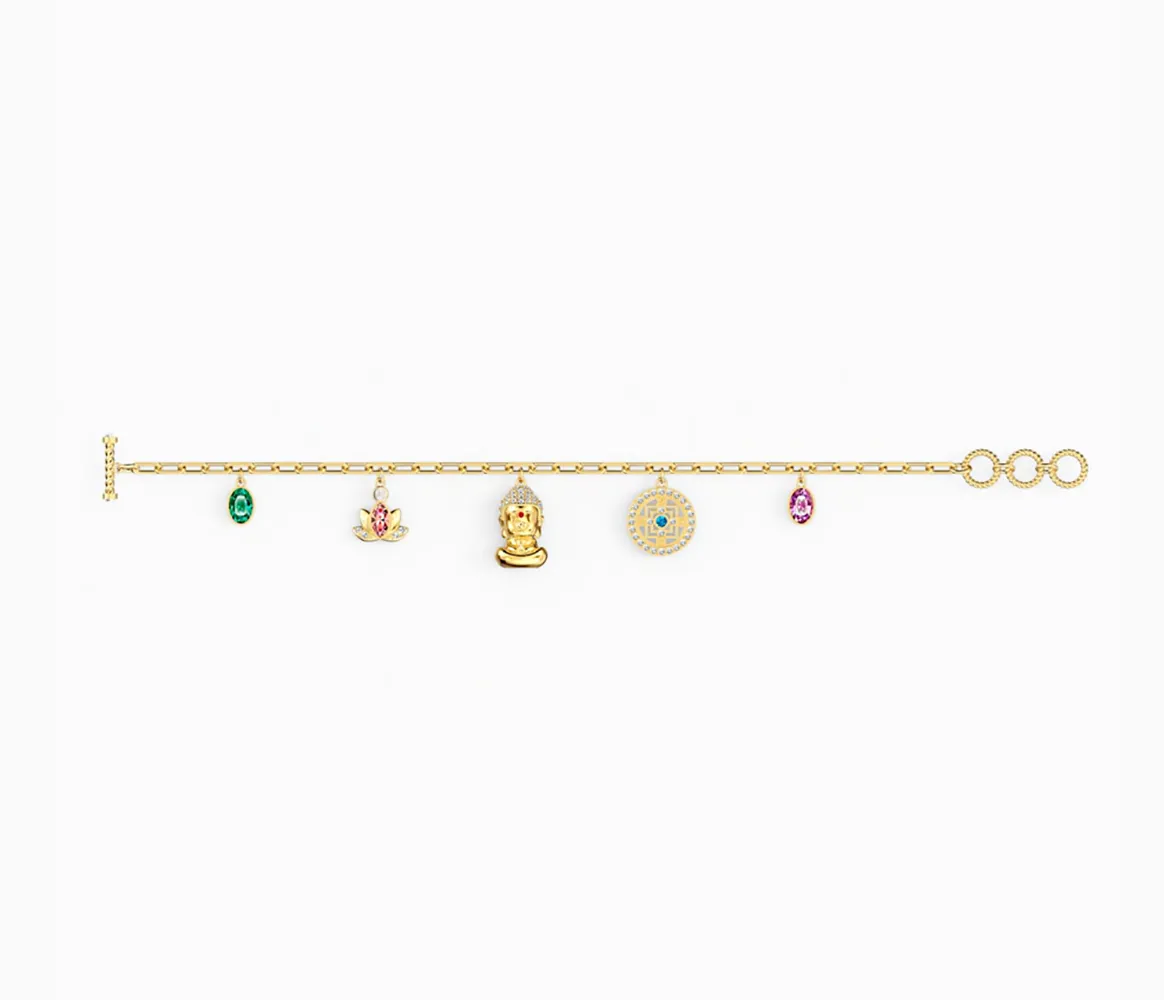 Swarovski SYMBOLIC BUDDHA BRACELET, Gold Tone -5514410