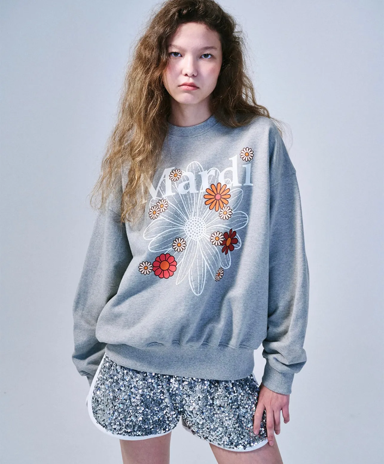 SWEATSHIRT BLOSSOM GREY IVORY