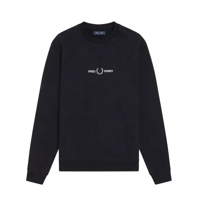 SWEATSHIRT WITH LOGO EMBROIDERY Man Black