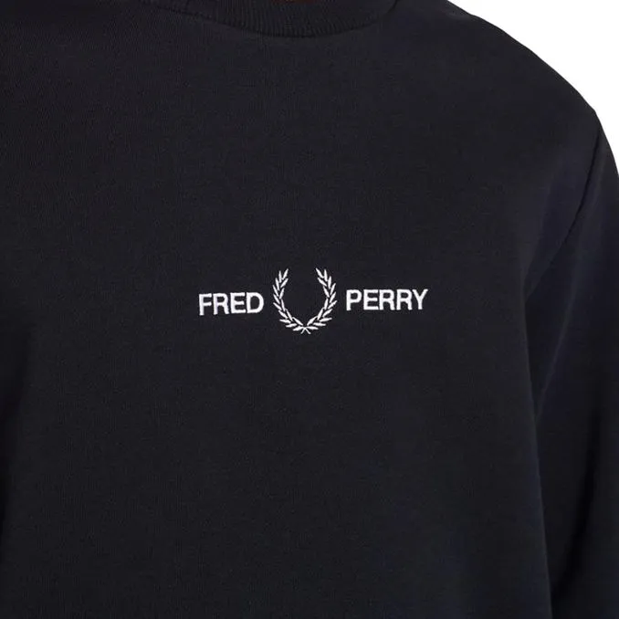 SWEATSHIRT WITH LOGO EMBROIDERY Man Black