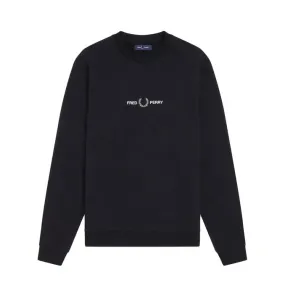 SWEATSHIRT WITH LOGO EMBROIDERY Man Black