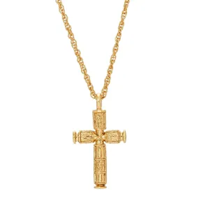 Symbols Of Faith Gold Cross Pendant Necklace 16 + 3 Extender