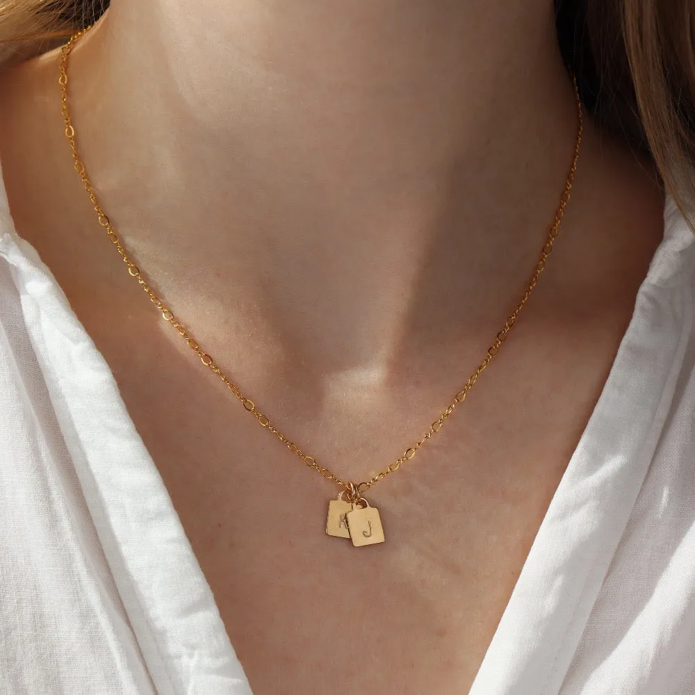 Tatum Monogram Necklace in 14k Gold Fill